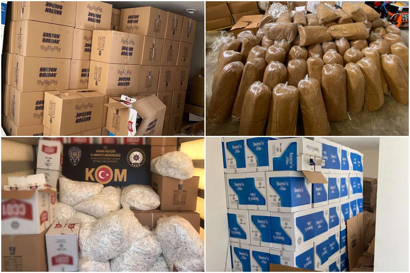 Adana’da 20 milyon 460 bin makaron ele geçirildi Adana’da 20 milyon 460 bin makaron ele geçirildi